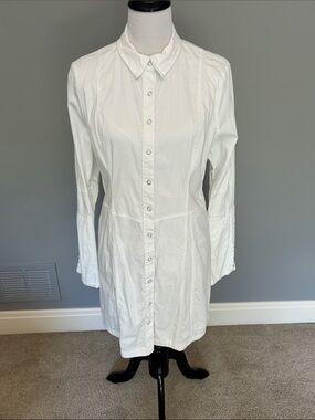 Free People Women's White Shirt-dresses